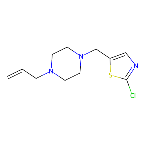 1-Allyl-4-[(2-chloro-1,3-thiazol-5-yl)methyl]piperazine structure