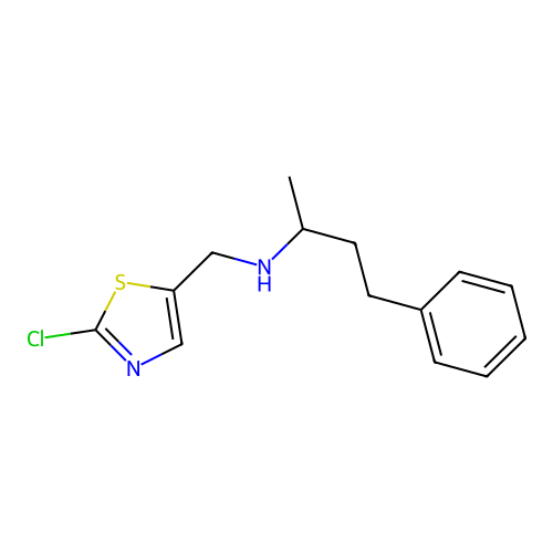 N-[(2-chloro-1,3-thiazol-5-yl)methyl]-4-phenyl-2-butanamine structure