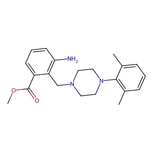 Methyl 3-amino-2-{[4-(2,6-dimethylphenyl)piperazino]methyl}benzenecarboxylate structure