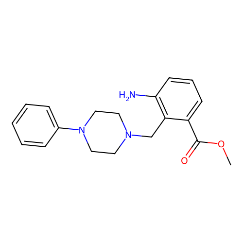 Methyl 3-amino-2-[(4-phenylpiperazin-1-yl)methyl]benzoate structure