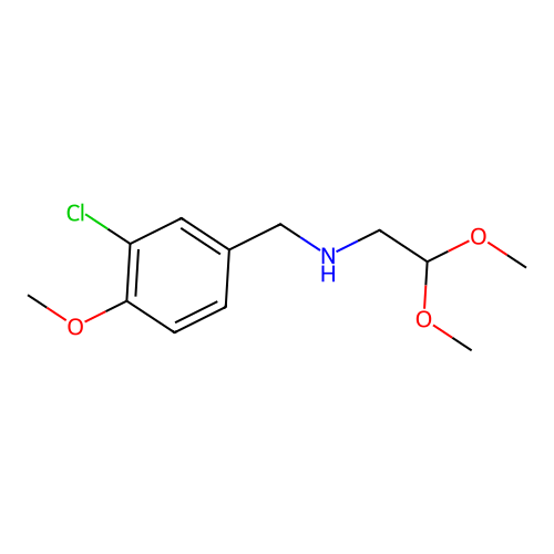 N-(3-chloro-4-methoxybenzyl)-2,2-dimethoxy-1-ethanamine structure