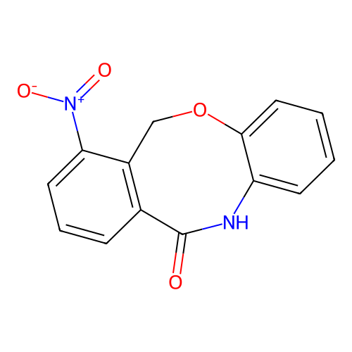 7-Nitro-6,12-dihydrobenzo[c][1,6]benzoxazocin-11-one structure