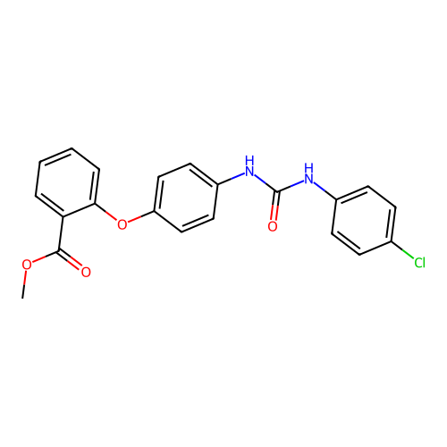 Methyl 2-(4-{[(4-chloroanilino)carbonyl]amino}phenoxy)benzenecarboxylate structure