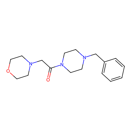 1-(4-Benzylpiperazino)-2-morpholino-1-ethanone structure