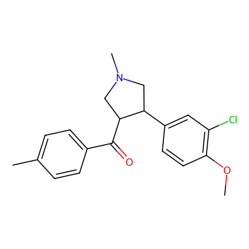 [4-(3-chloro-4-methoxyphenyl)-1-methyltetrahydro-1H-pyrrol-3-yl](4-methylphenyl)methanone structure