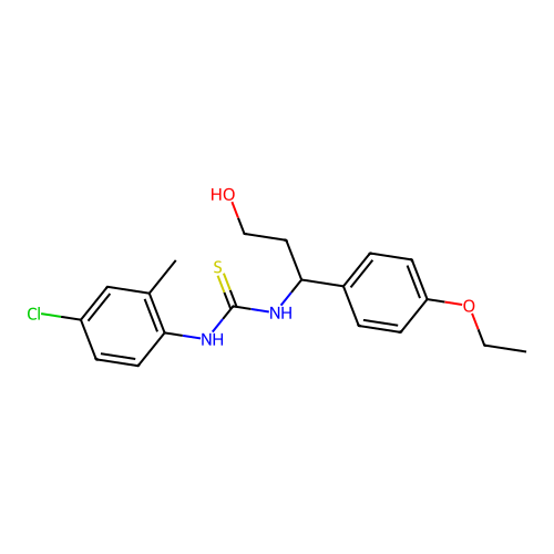 N-(4-chloro-2-methylphenyl)-N'-[1-(4-ethoxyphenyl)-3-hydroxypropyl]thiourea structure