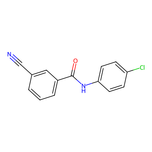 N-(4-chlorophenyl)-3-cyanobenzamide structure