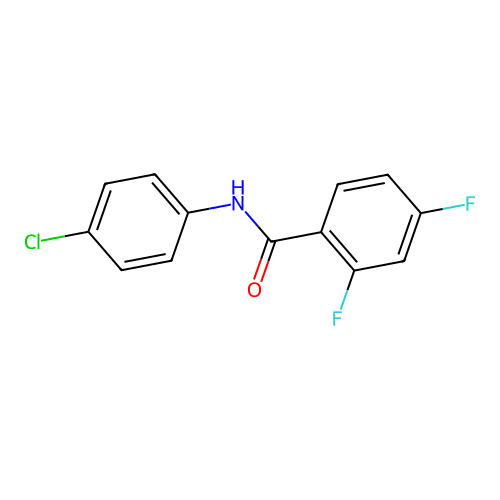 N-(4-chlorophenyl)-2,4-difluorobenzamide structure