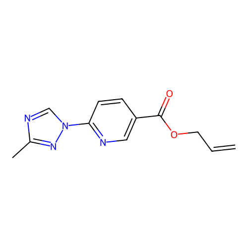 allyl 6-(3-methyl-1H-1,2,4-triazol-1-yl)nicotinate structure