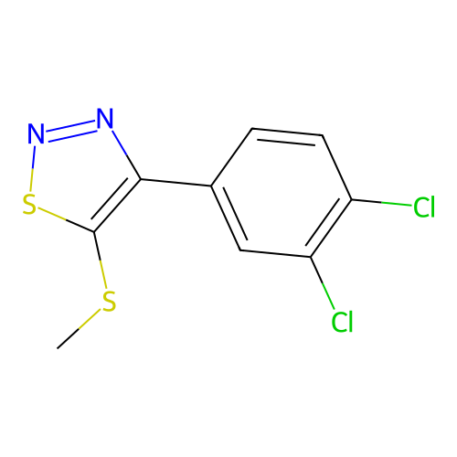 4-(3,4-Dichlorophenyl)-5-(methylsulfanyl)-1,2,3-thiadiazole structure