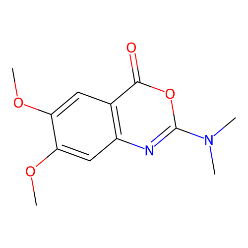 2-(dimethylamino)-6,7-dimethoxy-4H-3,1-benzoxazin-4-one structure