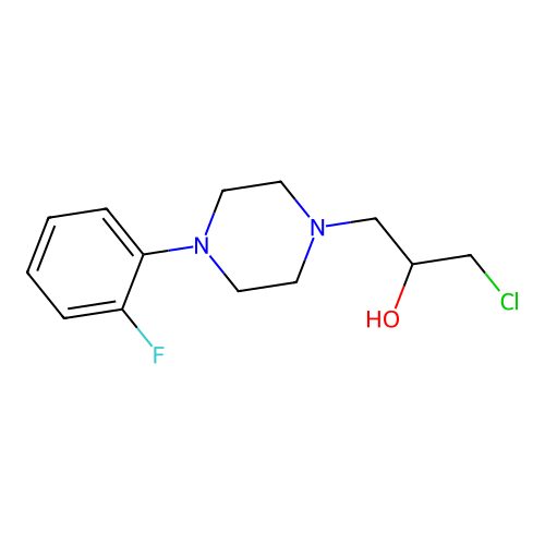 1-Chloro-3-[4-(2-fluorophenyl)piperazin-1-yl]propan-2-ol structure