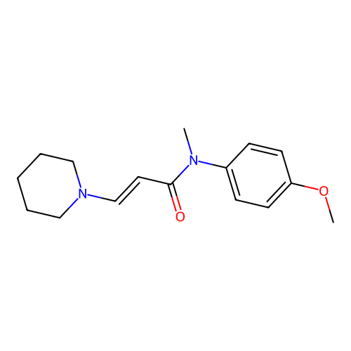 N-(4-Methoxyphenyl)-N-methyl-3-(piperidin-1-YL)prop-2-enamide structure