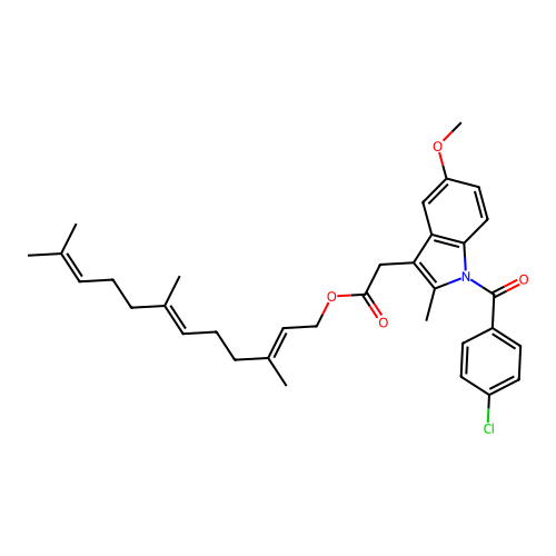 Indomethacin farnesil structure