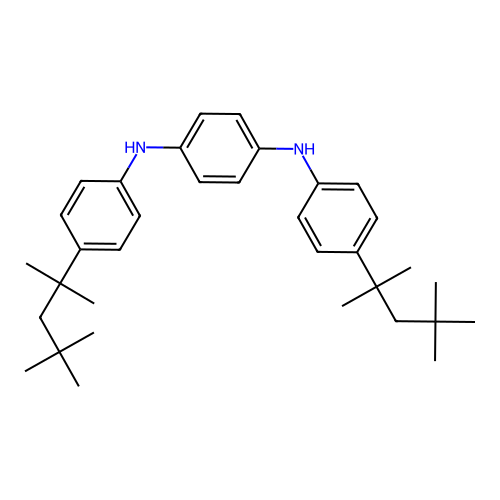 N,N'-Bis(4-(1,1,3,3-tetramethylbutyl)phenyl)benzene-1,4-diamine structure