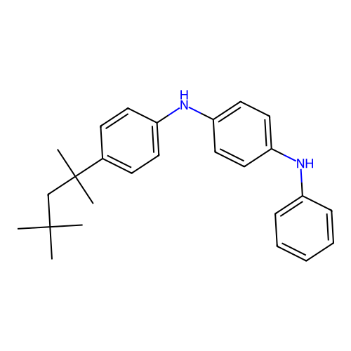 N-Phenyl-N'-[4-(1,1,3,3-tetramethylbutyl)phenyl]benzene-1,4-diamine structure