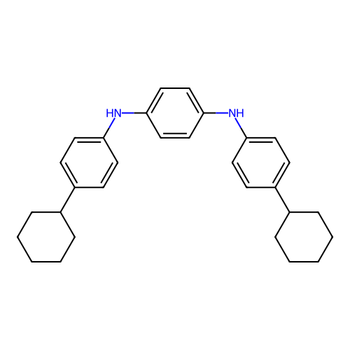 N,N'-Bis(4-cyclohexylphenyl)benzene-1,4-diamine structure