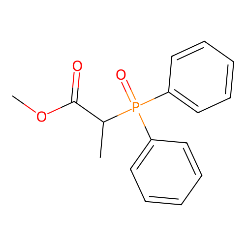 Propanoic acid, 2-(diphenylphosphinyl)-, methyl ester structure