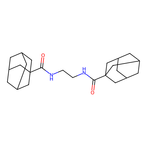 N-[2-(adamantane-1-carbonylamino)ethyl]adamantane-1-carboxamide structure