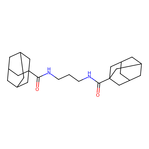 N-[3-(adamantane-1-carbonylamino)propyl]adamantane-1-carboxamide structure