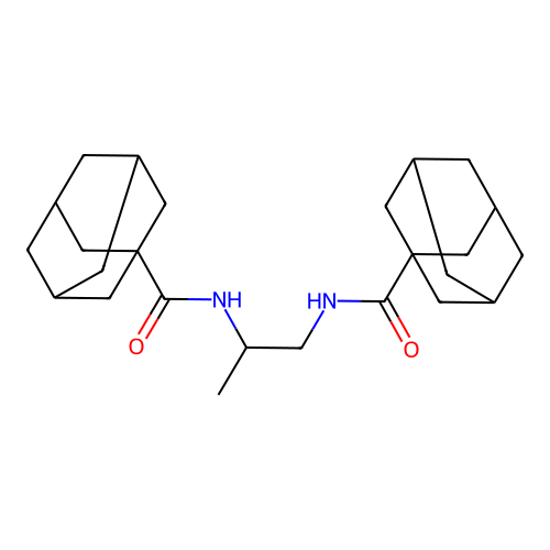 N-[2-(adamantane-1-carbonylamino)propyl]adamantane-1-carboxamide structure