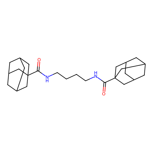 N-[4-(adamantane-1-carbonylamino)butyl]adamantane-1-carboxamide structure