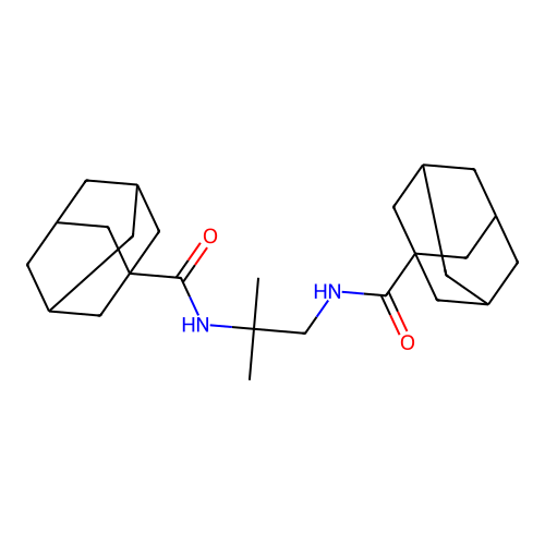 N-[1-(Adamantane-1-carbonylamino)-2-methyl-propan-2-YL]adamantane-1-carboxamide structure