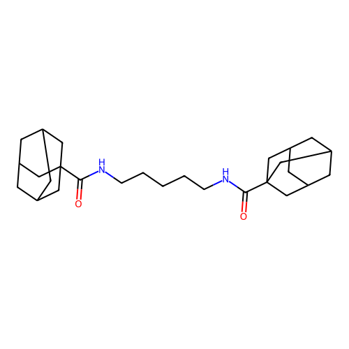 N,N'-(Pentane-1,5-diyl)di(tricyclo[3.3.1.1~3,7~]decane-1-carboxamide) structure