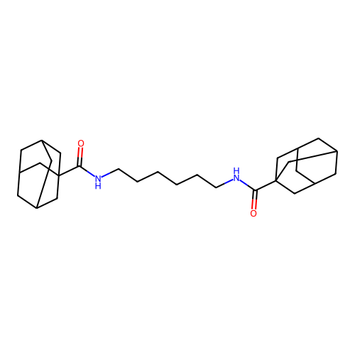 N-[6-(adamantane-1-carbonylamino)hexyl]adamantane-1-carboxamide structure