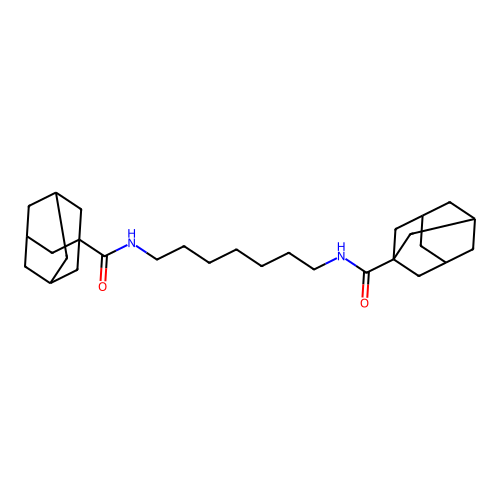 N-[7-(adamantane-1-carbonylamino)heptyl]adamantane-1-carboxamide structure