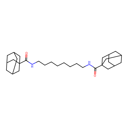 N-[8-(adamantane-1-carbonylamino)octyl]adamantane-1-carboxamide structure