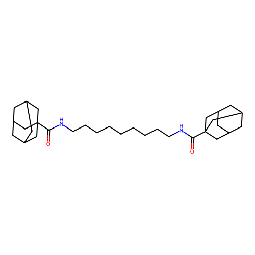 N-[9-(adamantane-1-carbonylamino)nonyl]adamantane-1-carboxamide structure