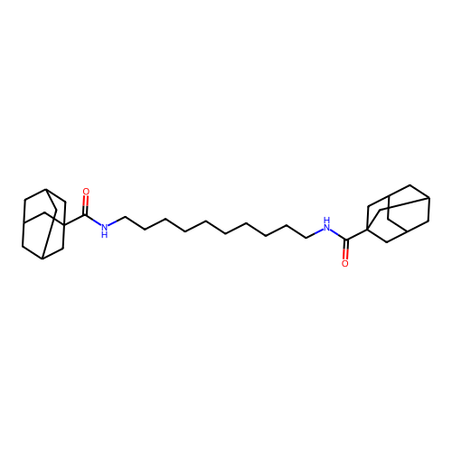 N-[10-(adamantane-1-carbonylamino)decyl]adamantane-1-carboxamide structure