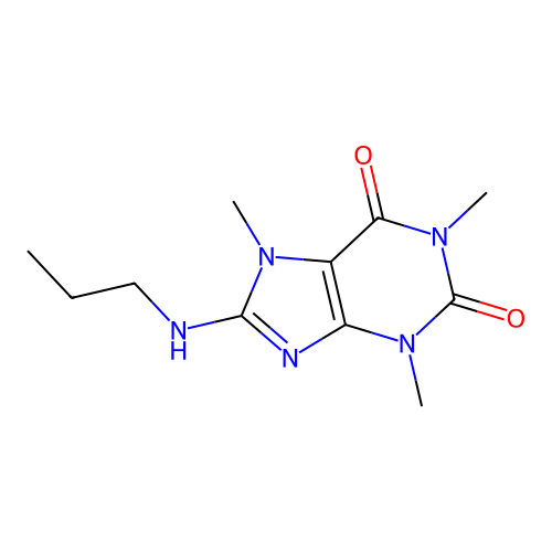 1,3,7-Trimethyl-8-(propylamino)-3,7-dihydro-1h-purine-2,6-dione structure