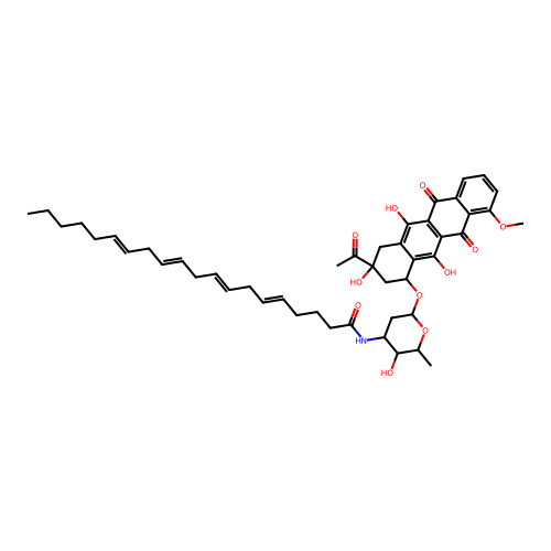 Daunomycin-arachidonic acid complex structure