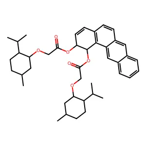 Acetic acid, ((5-methyl-2-(1-methylethyl)cyclohexyl)oxy)-, 1,2-dihydrobenz(a)anthracene-1,2-diyl ester, (1R-(1alpha(1S*,2S*(1R*,2S*,5R*)),2beta,5alpha))- structure
