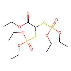 Acetic acid, bis((diethoxyphosphinyl)thio)-, ethyl ester structure