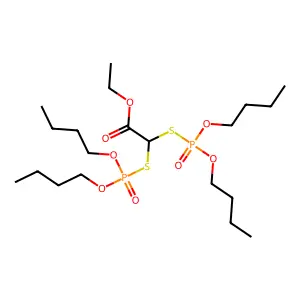 Acetic acid, bis((dibutoxyphosphinyl)thio)-, ethyl ester structure
