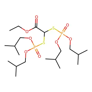 Acetic acid, bis((bis(2-methylpropoxy)phosphinyl)thio)-, ethyl ester structure