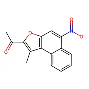 ETHANONE, 1-(1-METHYL-5-NITRONAPHTHO(2,1-b)FURAN-2-YL)- structure