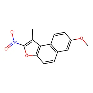 7-Methoxy-1-methyl-2-nitronaphtho(2,1-b)furan structure