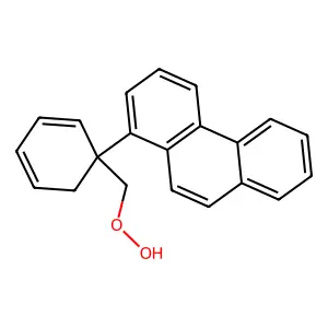 1-(1-(Hydroperoxymethyl)-1-cyclohexa-2,4-dienyl)phenanthrene structure