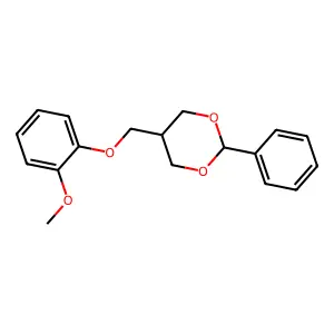 1,3-Dioxane, 5-((2-methoxyphenoxy)methyl)-2-phenyl- structure