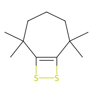 8,9-Dithiabicyclo(7.2.0)non-1(7)-ene, 2,2,6,6-tetramethyl- structure