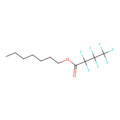 Heptyl heptafluorobutanoate structure