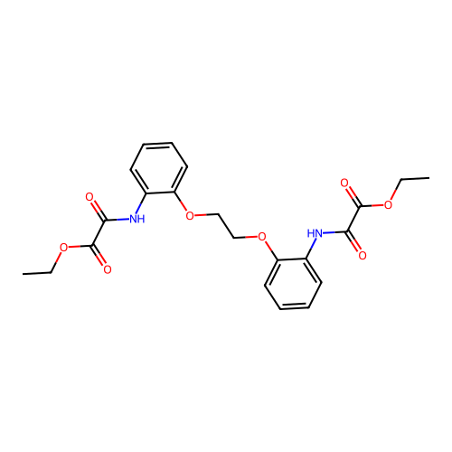 ethyl 2-[2-(2-{2-[(2-ethoxy-2-oxoacetyl)amino]phenoxy}ethoxy)anilino]-2-oxoacetate structure
