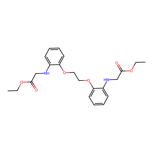 Ethyl 2-[2-(2-{2-[(2-ethoxy-2-oxoethyl)amino]phenoxy}ethoxy)anilino]acetate structure