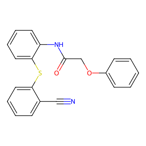 N-{2-[(2-cyanophenyl)sulfanyl]phenyl}-2-phenoxyacetamide structure