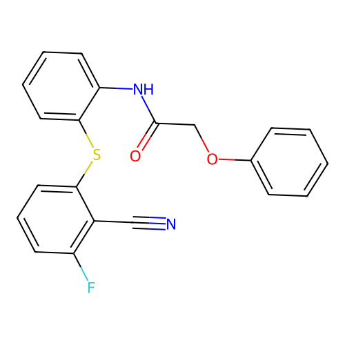 N-{2-[(2-cyano-3-fluorophenyl)sulfanyl]phenyl}-2-phenoxyacetamide structure