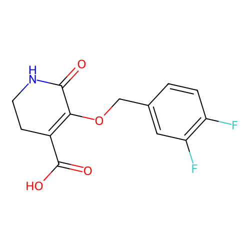 5-[(3,4-Difluorobenzyl)oxy]-6-oxo-1,2,3,6-tetrahydro-4-pyridinecarboxylic acid structure